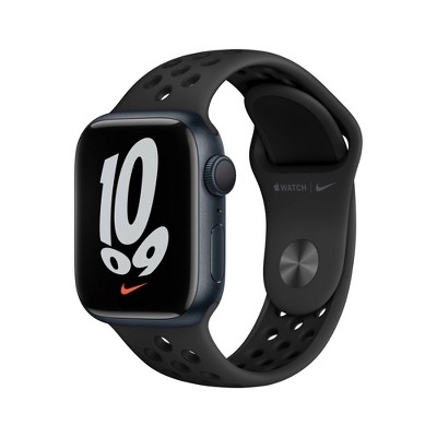 Apple Watch Nike Series 7 GPS, 45mm Midnight Aluminum Case with Anthracite/Black Nike Sport Band - $310