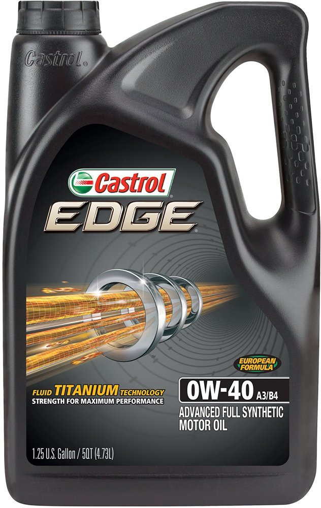 Castrol EDGE 0W-40 A3/B4 (Euro) Advanced Full Synthetic Motor Oil, 5 quart - Amazon - $13