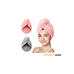 Microfiber Hair Towels 2Pack (Pink &amp; Grey) - Amazon - w/ Promo code: A9EBF87UZ9PSI - $6.89