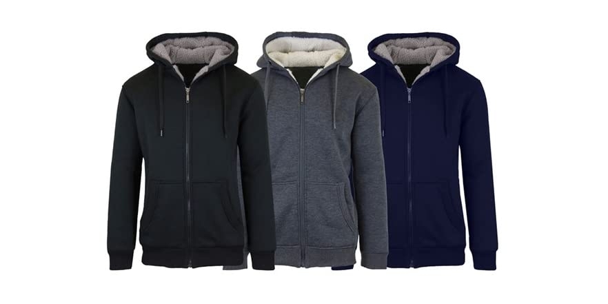 Mens 2PK ASST Heavyweight Sherpa Hoodie - $29.99 - Free shipping for Prime members - $29.99