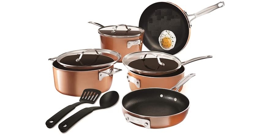 Gotham Steel 10-Piece Stackable Pots & Pans Set - $65.99 - Free shipping for Prime members - $65.99