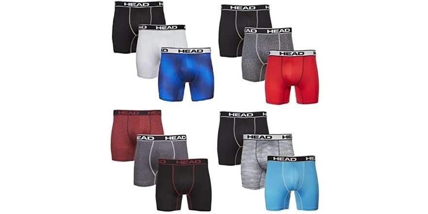 Head Men's Boxer Briefs 12-Pack - $28.99 - Free shipping for Prime members - $28.99
