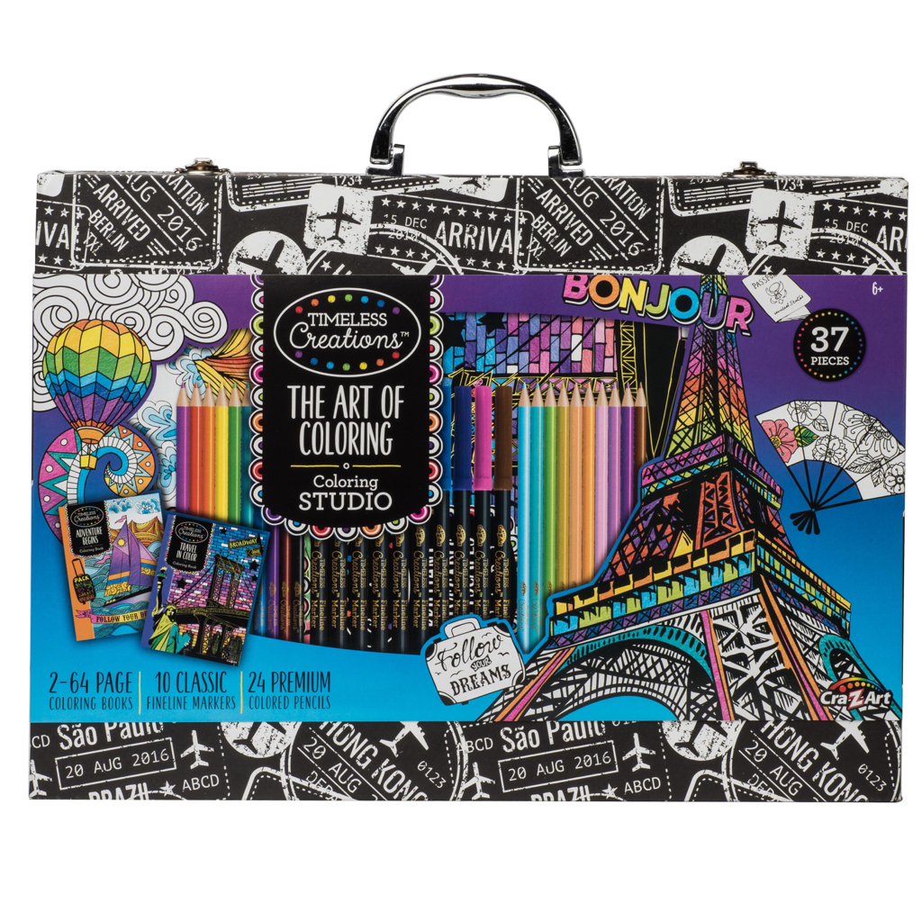 Cra-Z-Art Timeless Creations The Art of Coloring: Coloring Studio with Case - $14.70