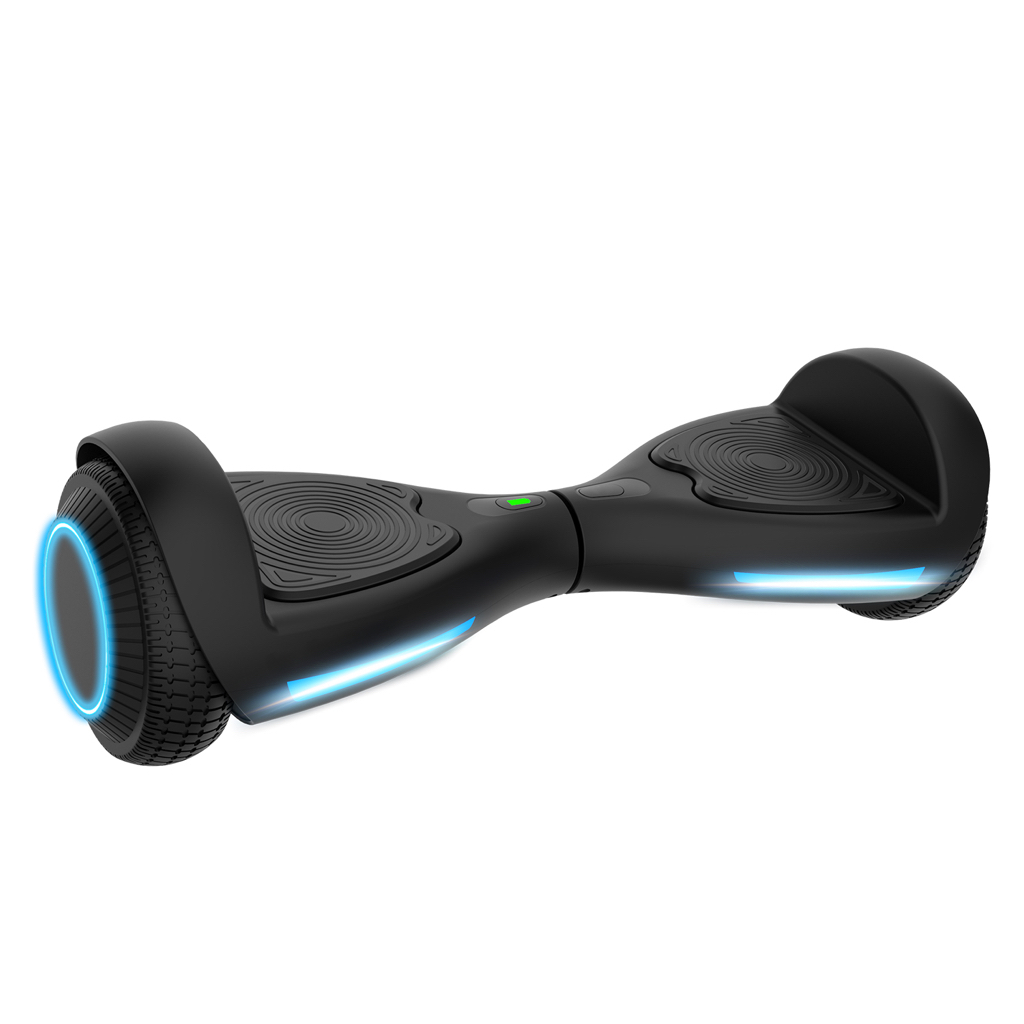 Fluxx FX3 Hoverboard with 6.2 Mph Max Speed, 176 lbs Max Weight, 3.1 Miles Distance, Self Balancing Scooter with 6.5 inch Wheels and LED Headlights Black - $79