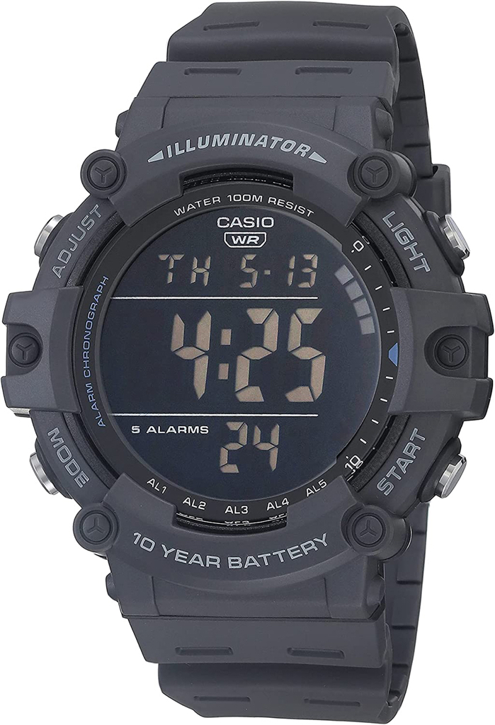 Casio Men's Wide Face Black Digital Grey Resin Strap Watch - $19.92 YMMV