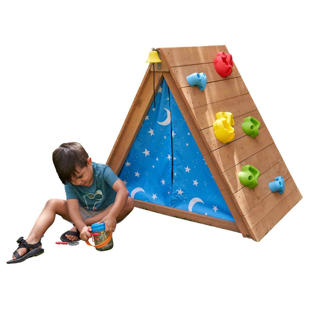 KidKraft A-Frame Wooden Hideaway  & Climber Toddler Climbing Toy - $69