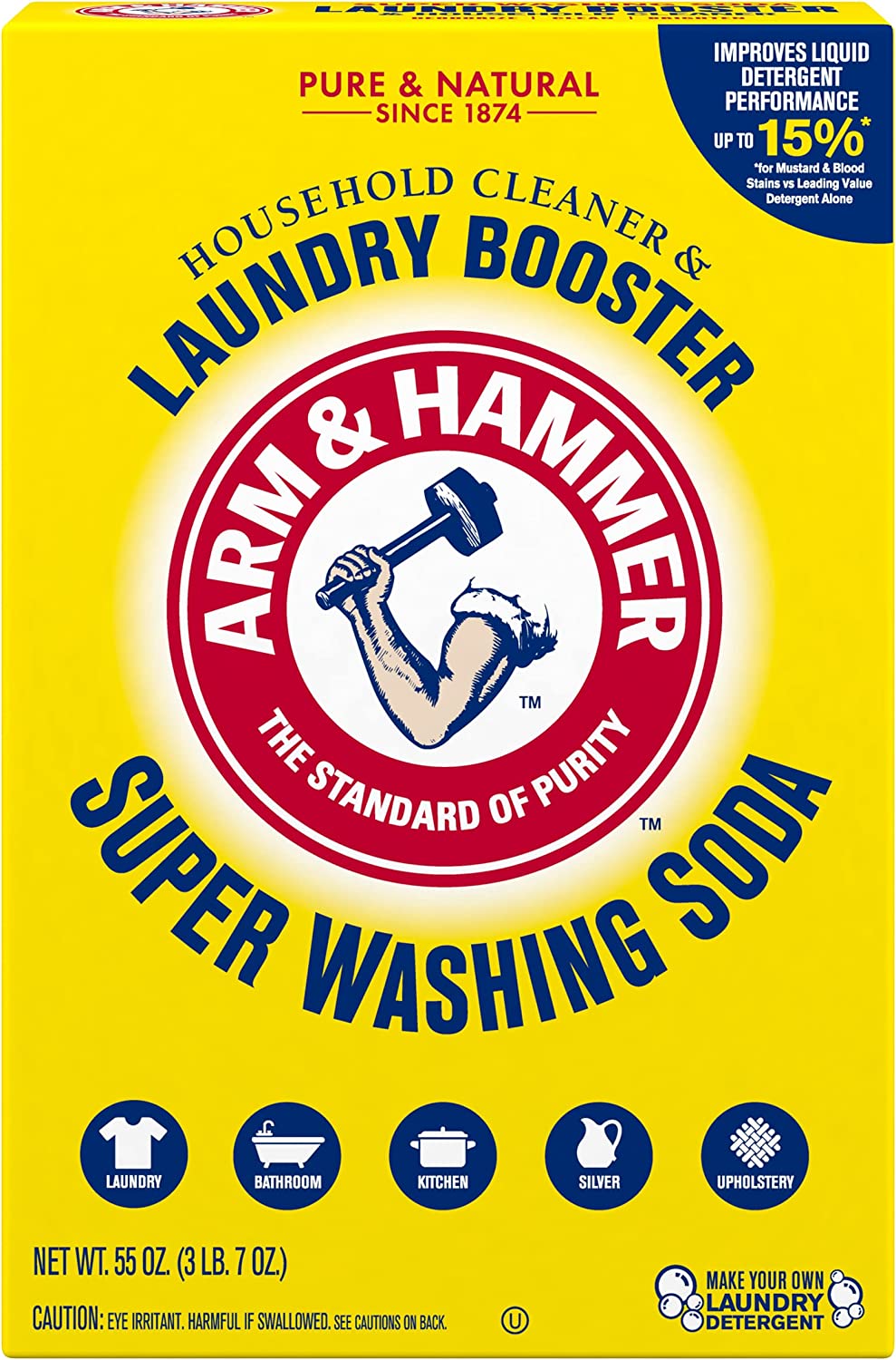 Arm & Hammer Super Washing Soda Detergent Booster & Household Cleaner, 55oz. - $4.52 at Amazon