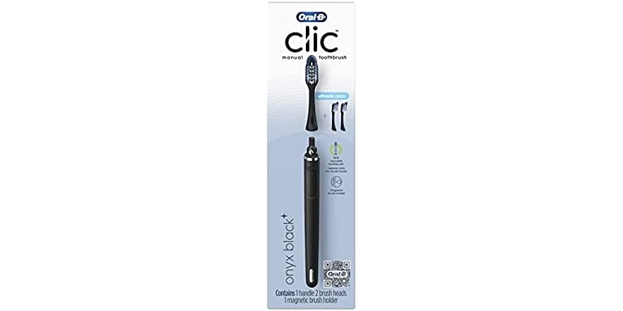Oral-B Clic Manual Toothbrush, Matte Black - $7.99 - Free shipping for Prime members - $7.99