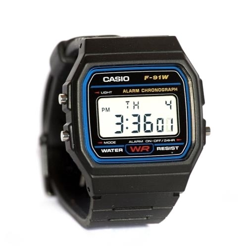 Casio Men's F91W-1 Classic Black Digital Resin Strap Watch - $12.77