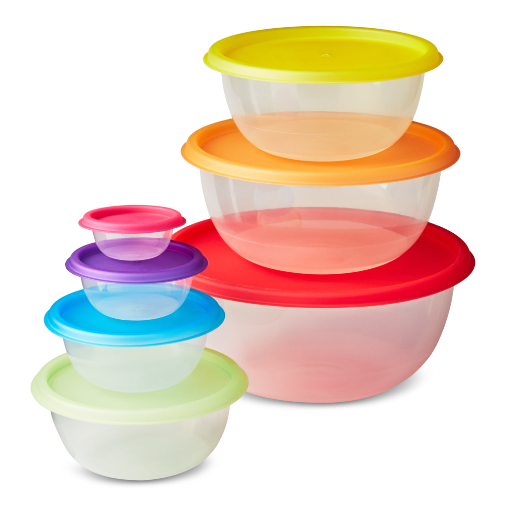 Mainstays 14 Piece Rainbow Food Storage Containers with Lids 6.47