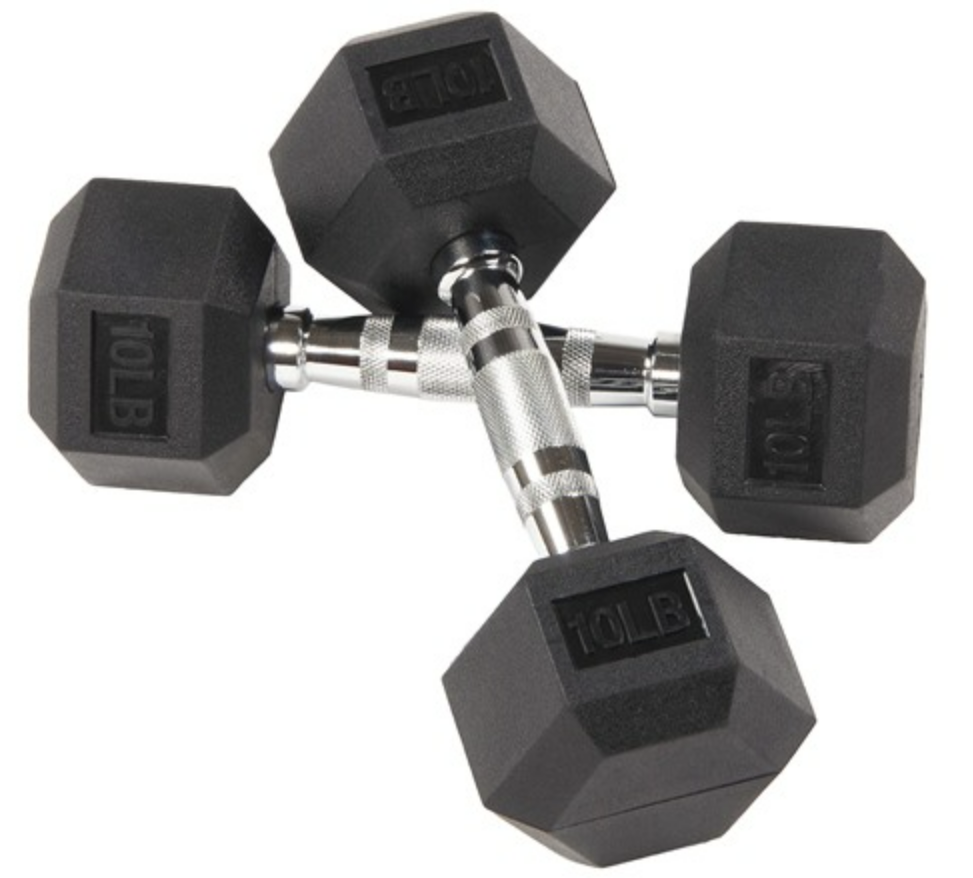 BalanceFrom Rubber Dumbbell 10lb Pair - $19.78 - Free shipping for Prime members - $19.78