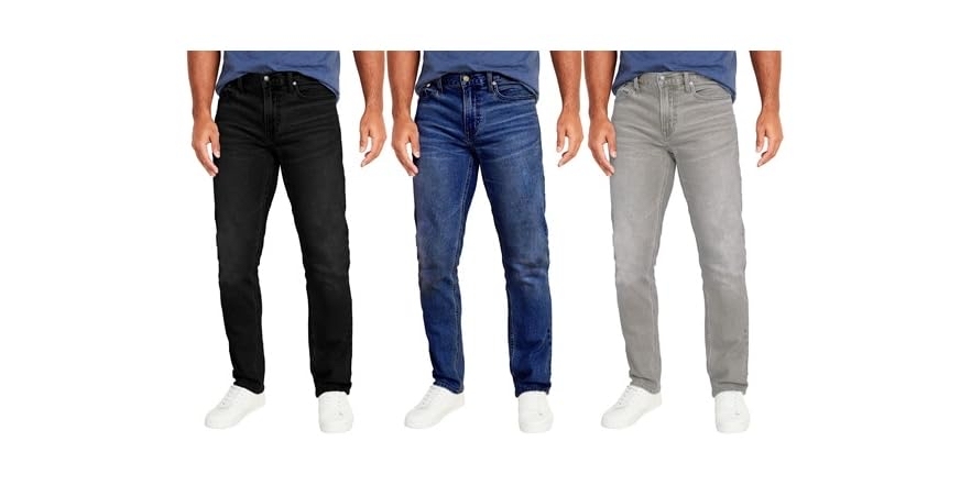 3PK Mens Washed Stretch Denim Jeans - $29.99 - Free shipping for Prime members - $29.99