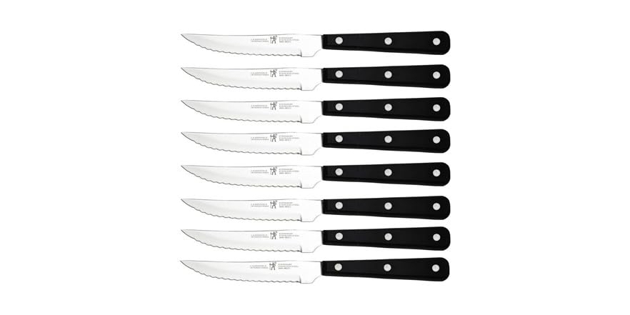 HENCKELS Steak Knife Set of 8 - $26.99 - Free shipping for Prime members - $26.99