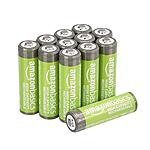 12-Pack Amazon Basics AA 2400 mAh Pre-Charged Rechargeable Batteries $15.50 &amp; More