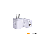 USB Wall Charger, Charger Adapter, AILKIN 2-Pack 2.1A Dual Port Quick Charger Plug Cube for iPhone 14 13 12 11 Pro Max 10 SE X XS 8 Plus Samsung Galaxy S22 S21 S20 Power  - $7.99