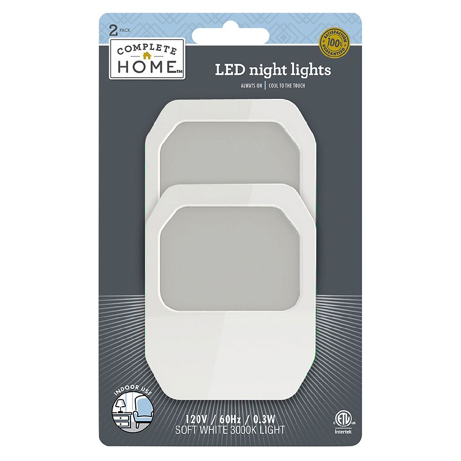 2 pack Complete Home Flat Nightlight LED $4.49