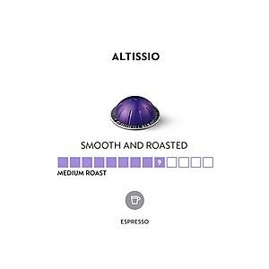 Nespresso Vertuo Altissio Medium Roast Espresso Coffee 50 Count