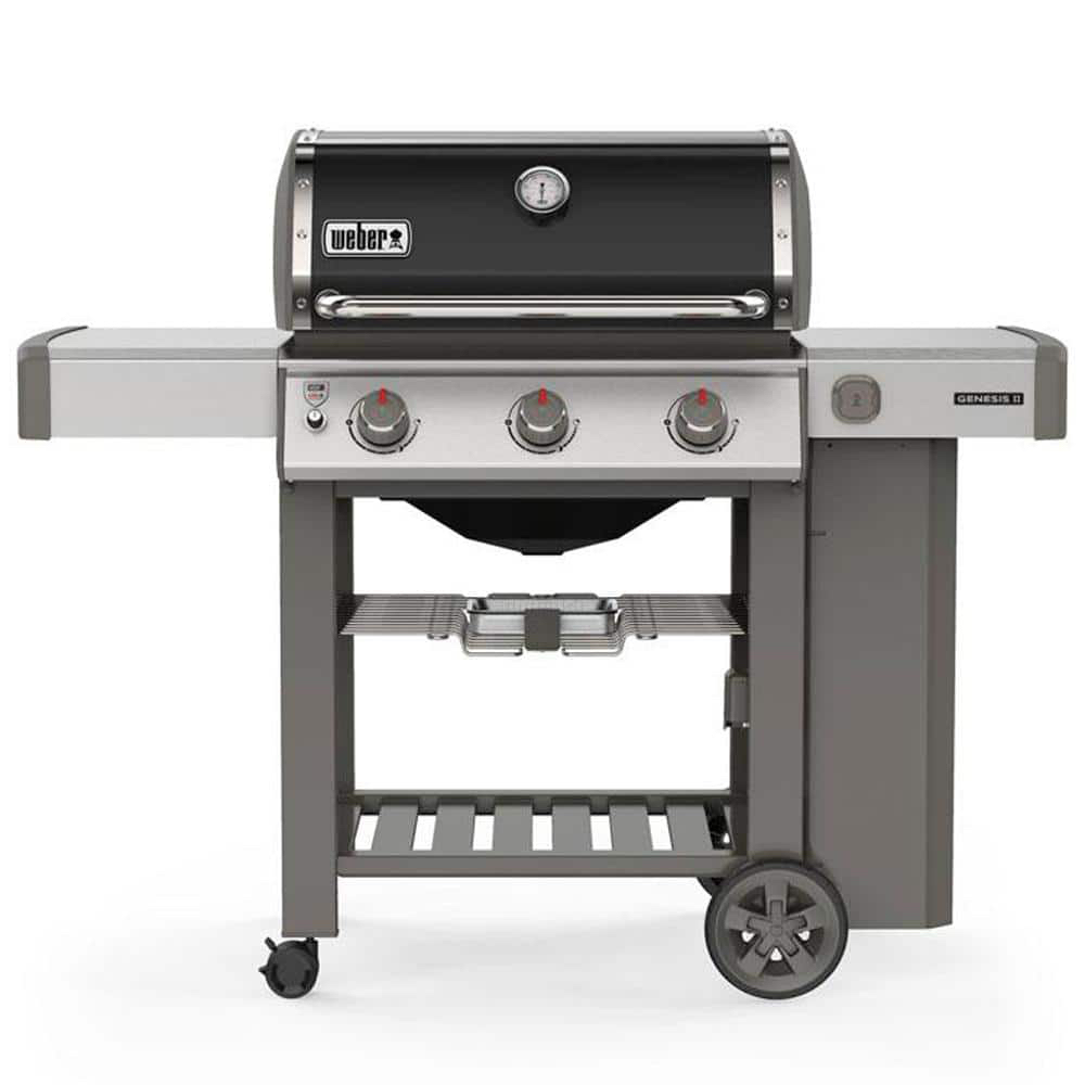 Weber Genesis II E-310 3-Burner Liquid Propane Gas Grill in Black with Built-In Thermometer 61011001 - $619