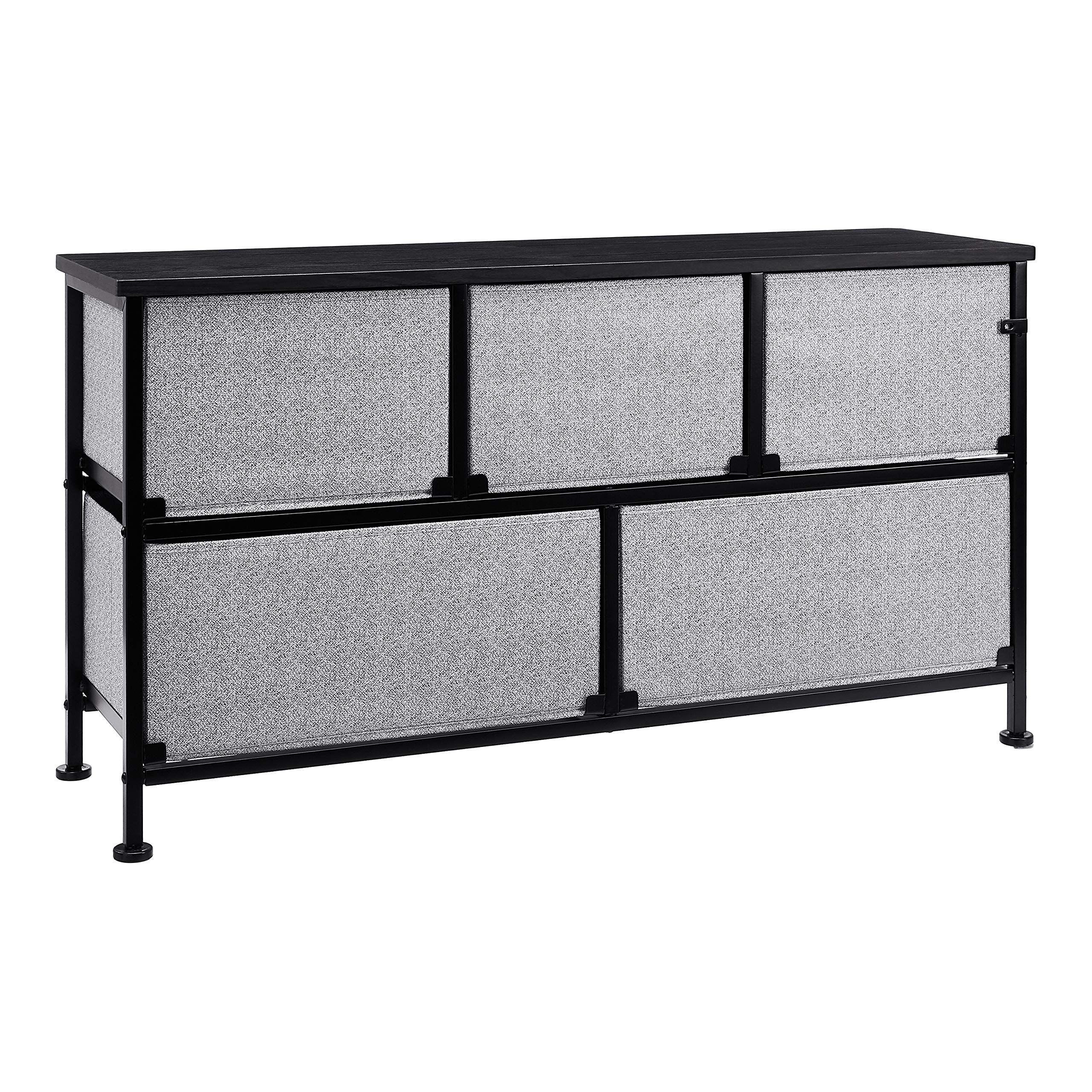Amazon Basics Extra Wide Fabric 5Drawer Storage Organizer Unit for Closet (Black) 21.59 + Free