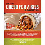 BOGO Queso Burrito @ Qdoba Mexican Grill - Valentines Day ONLY