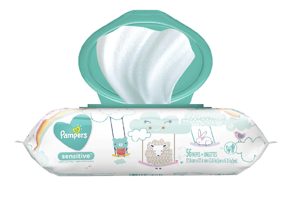 Pampers Baby Wipes Sensitive Pop-Top Unscented, 168 wipe for $4.2 and store pickup at walgreen