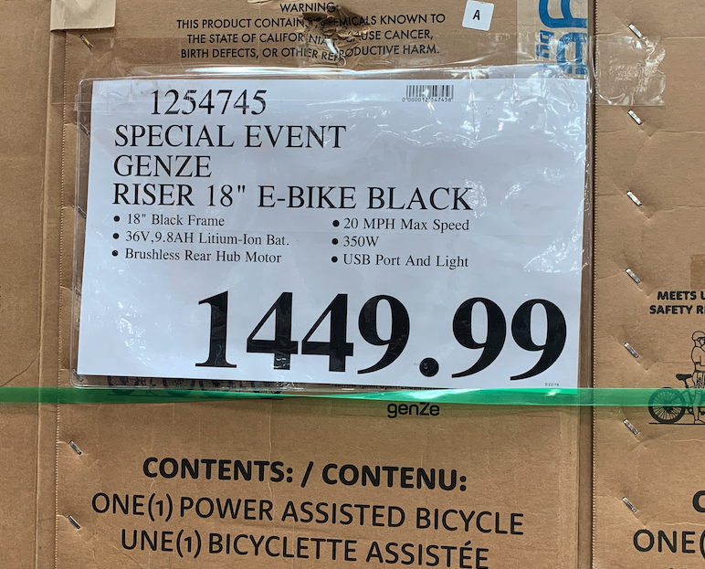genze electric bike costco