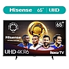 Hisense 65&amp;quot; Class 4K UHD LCD Roku Smart TV HDR R6 Series 65R6E4 - $295