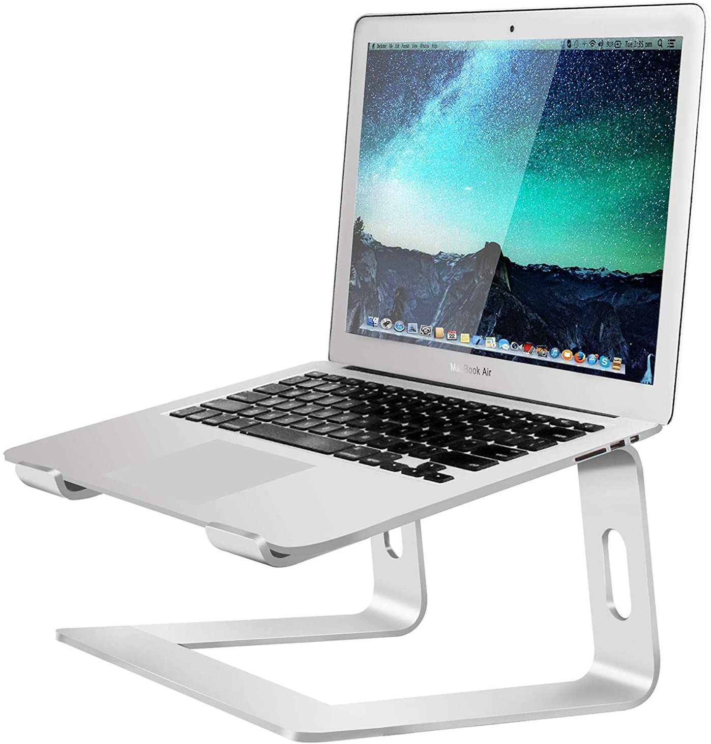 Soundance Aluminum Laptop Stand Metal Holder Compatible with 10 to 15.6 Inches Notebook Computer Silver $15.46