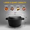 2-in-1 Pre-Seasoned Cast Iron Dutch Oven with Skillet $31.83