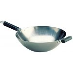 price drop on the Joyce Chen Pro Chef 14-Inch Flat Bottom Wok uncoated Carbon Steel from amazon.com