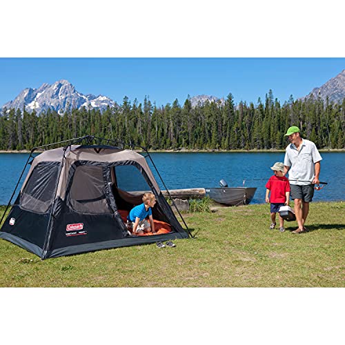 Coleman 4-Person Cabin Tent with Instant Setup | Cabin Tent for Camping Sets Up in 60 Seconds $100