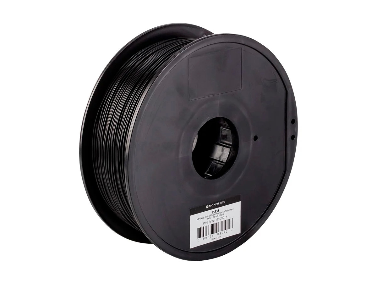 Monoprice: MP Select PLA Plus+ Premium 3D Filament 1.75mm 1kg/spool, Black - $9.44