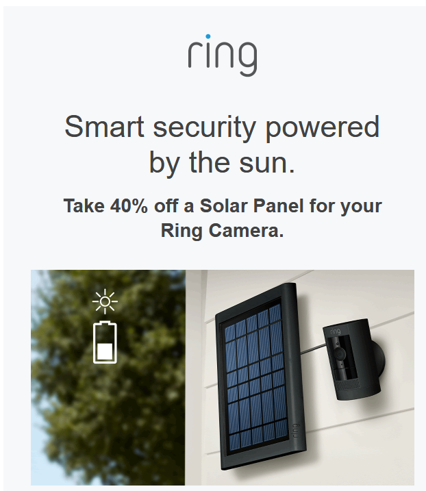 Ymmv Ring Solar Panel 40 Off Code Free Shipping Must Have Received Email From Ring Com 29 99