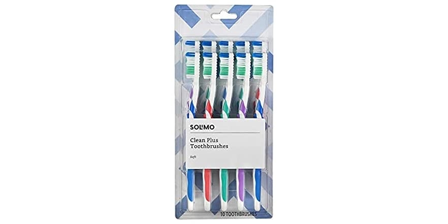10-pack of Amazon Brand Clean Plus Toothbrushes $4 - Free shipping for Prime members - $3.99