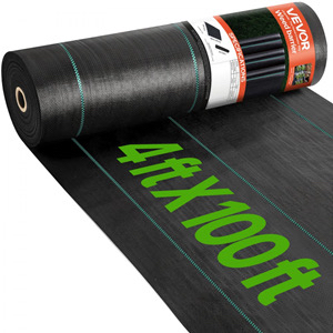 VEVOR 4' x 100' Heavy Duty Weed Barrier Fabric, 5.8 OZ $25.77 Shipped