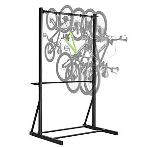 VEVOR 5-Bike Freestanding Storage Rack, 300-lb Capacity $58.79 Shipped