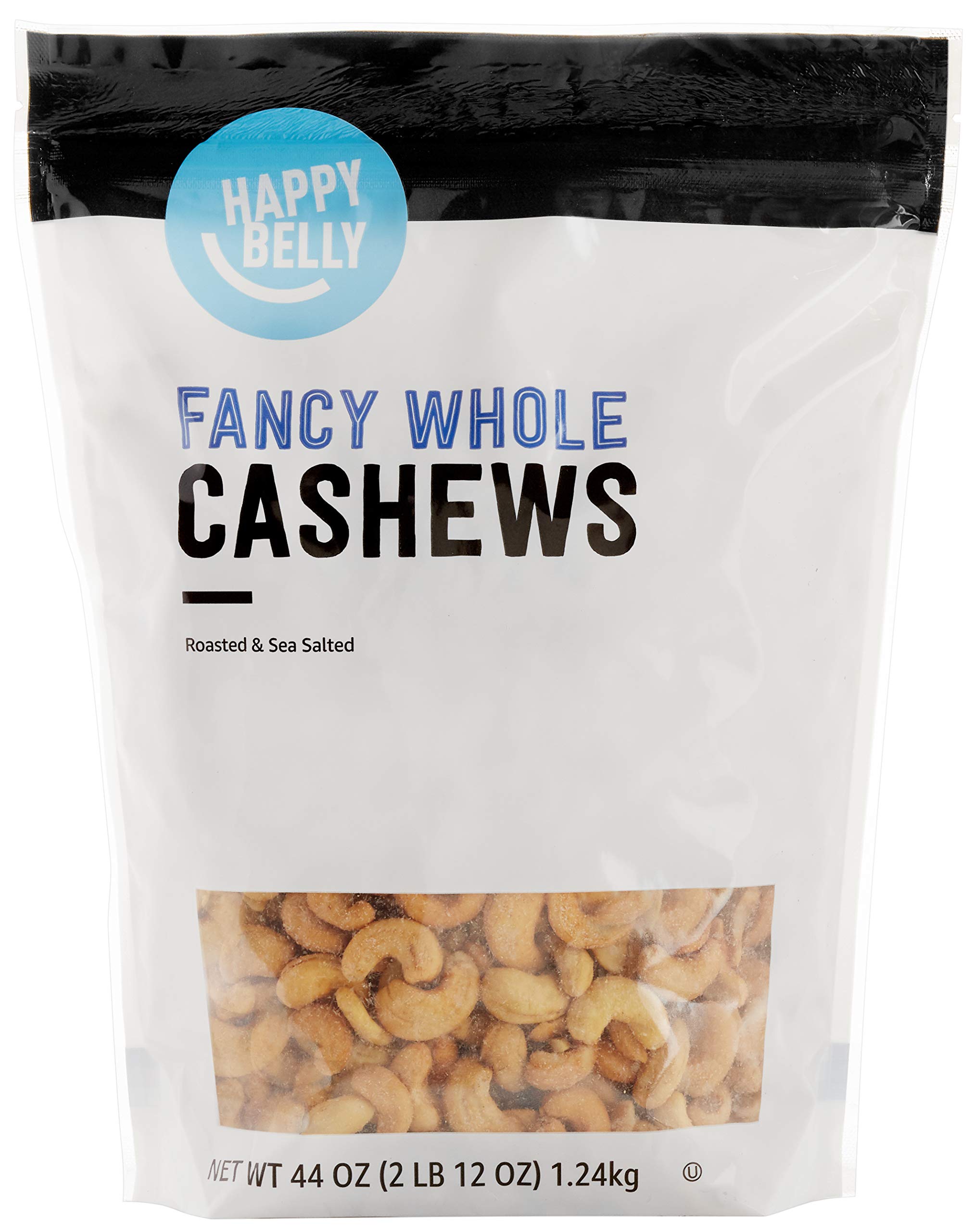 ymmv Amazon Brand - Happy Belly Fancy Whole Cashews, 44 Ounce extra 40% for 1st subscribe and save - $10.23