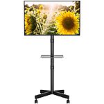 25% OFF BONTEC Mobile TV Cart for 23-60 Inch LED LCD Flat Curved Panel Screens TVs $37.86