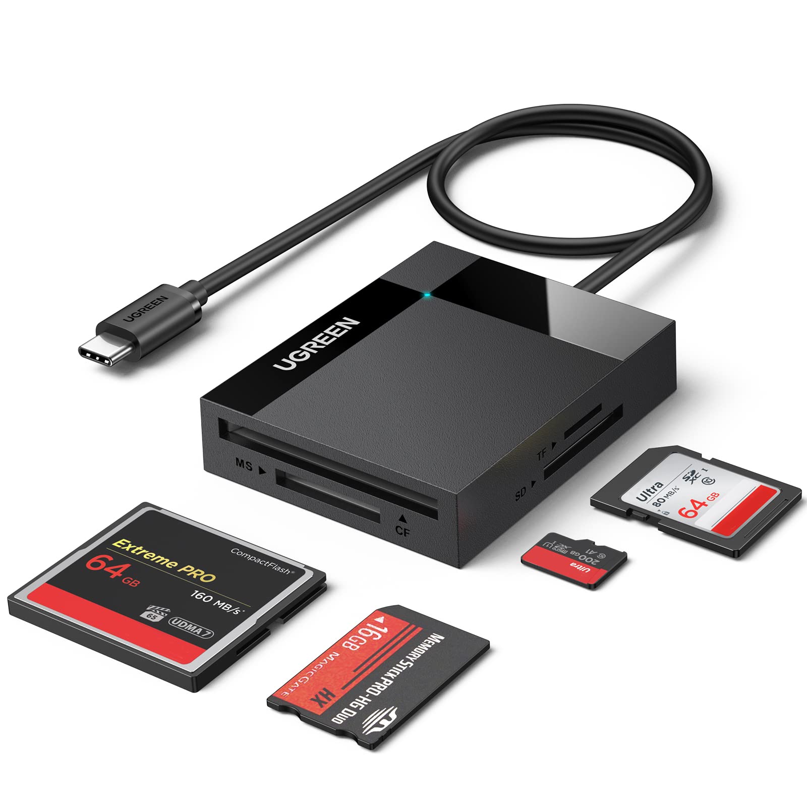 50% OFF UGREEN USB C SD Card Reader 4-in-1 Memory Card Adapter External SD Micro SD $9.89