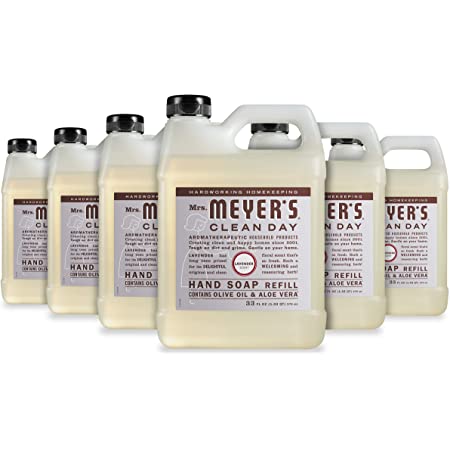 Mrs. Meyer's Liquid Hand Soap Refill, Cruelty Free and Biodegradable Hand Wash Formula Made with Essential Oils, Lavender Scent, 33 oz - Pack of 6 $24.15