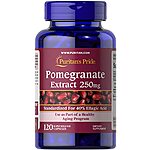 Puritan's Pride Pomegranate Extract, 250 Mg, 120 Count $6.78