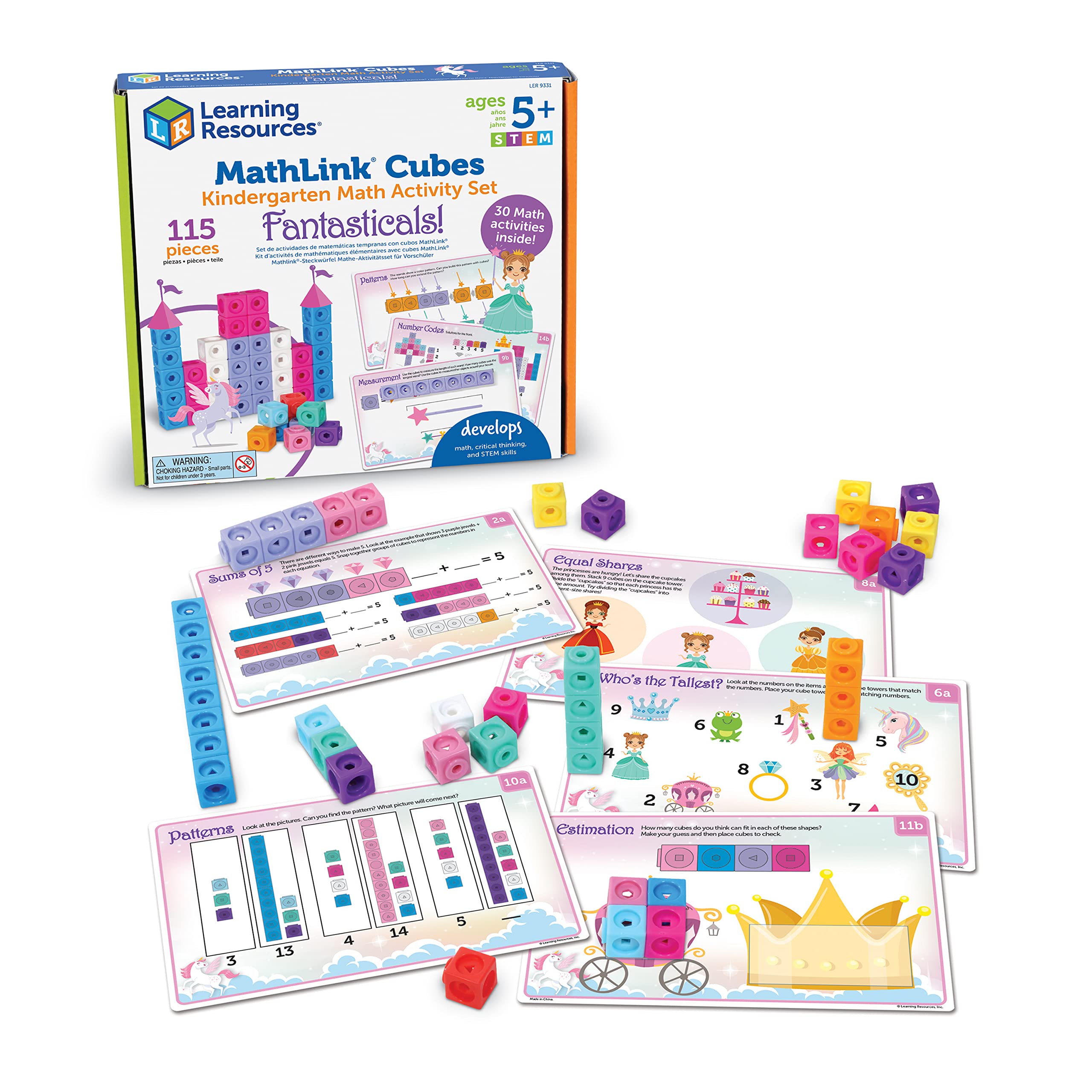 115-Piece Learning Resources MathLink Cubes Fantasticals Kindergarten Math Activity Set $5 + Free S&H w/ Prime or orders $25+ ~ Amazon