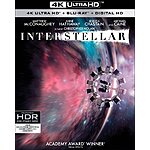 Interstellar (4K UHD + Blu-ray + Digital) $8