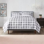 StyleWell Comforter Sets: Tatefield Stone Gray Reversible Gingham (Twin) $14.60 &amp; More + Free S&amp;H