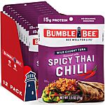 12-Count 2.5-Oz Bumble Bee Wild Caught Tuna Pouch (Various Flavors) from $7.20 w/ Subscribe &amp; Save