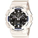 Casio G-Shock GA-100 XL Series Men's Quartz Shock Resistant Watch (White/Black) $60 + Free Shipping