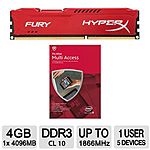 McAfee Multi-Access Bundles: 4GB Kingston HyperX Fury Memory Free after Rebate &amp; More + Shipping