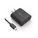 Aukey Quick Charge 2.0 18W USB Wall Charger + 3.3' Micro USB Cable $5 + Free Shipping