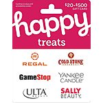 $50 Happy Treats Gift Card (Physical) $39.50 + Free Shipping