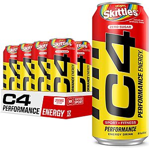 12-Pack 16-Oz Cellucor C4 Energy Drink (Skittles) $13.45 w/ Subscribe & Save